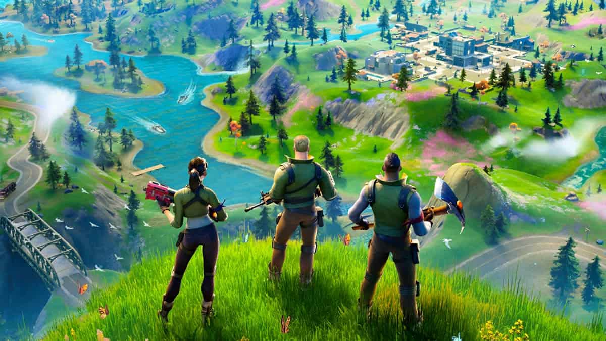 Fortnite 5 Kişilik Takım Modu: Quints Geliyor 1 fortnite characters standing over chapter 2 island