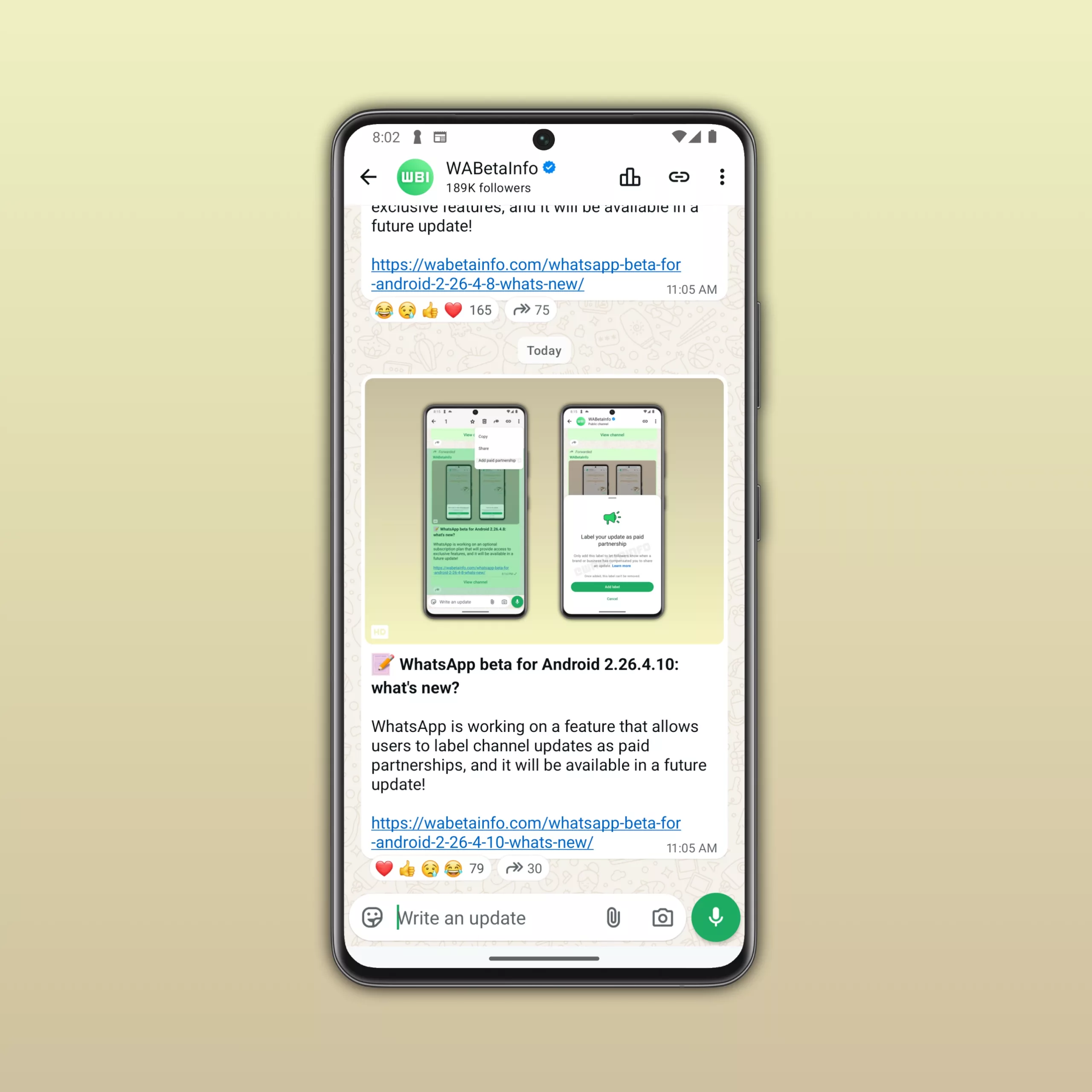 WhatsApp Kanallar İletme Sayısı: Yeni Beta Özelliği Detayları 19 WA FORWARD CHANNEL UPDATES STATS FEATURE ANDROID 1 scaled.webp