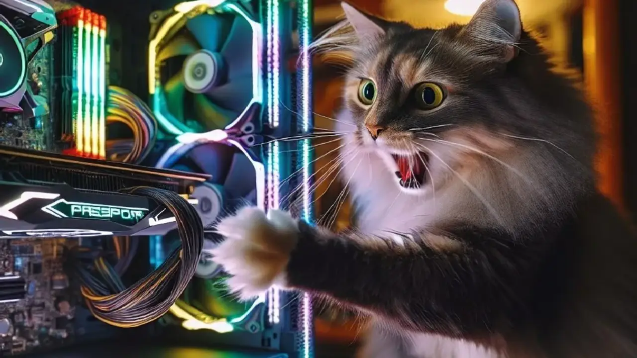 Kedi RTX 4090 Yanarken Sahibini Uyardı! 7 Kedi RTX 4090.webp
