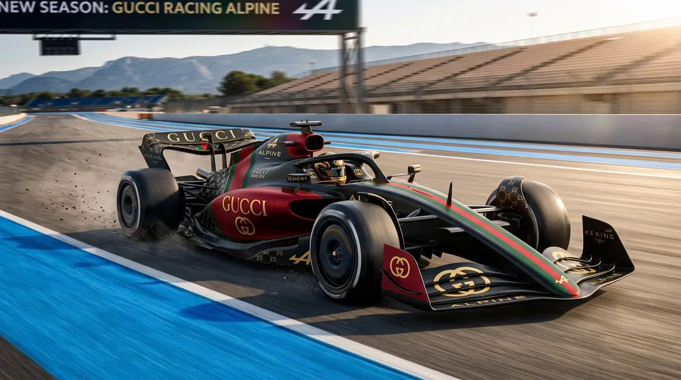 Milyar Dolarlık Ortaklık: Gucci F1 Dünyasına Adım Atıyor! 3 gucci f1 alpine 1.webp